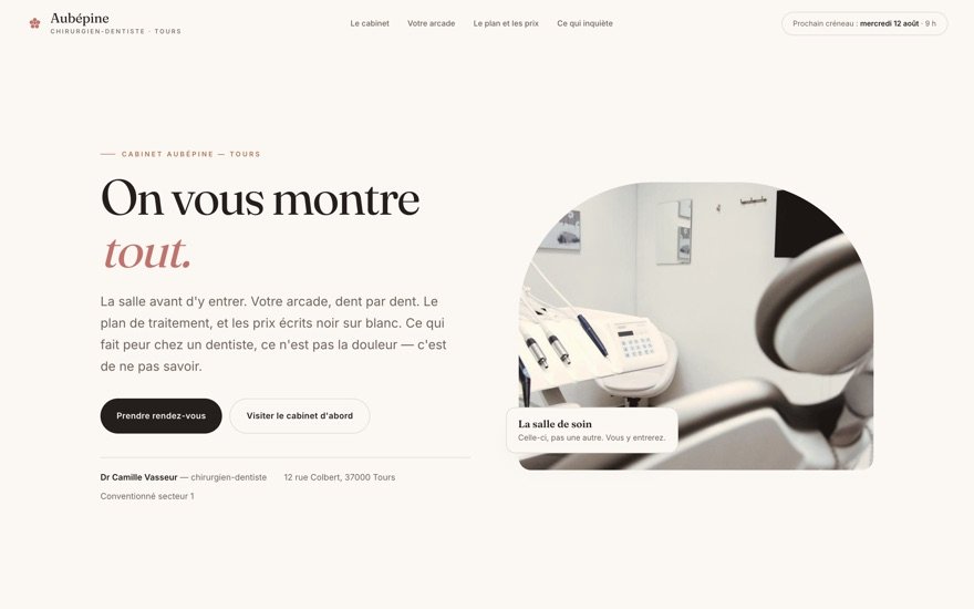 Page d’accueil du site Cabinet Lumen